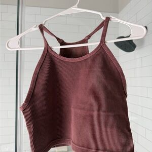 FP Movement by Free People Ribbed Tank Top - Dusty Rose